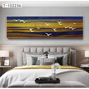 Nordic Style Seagull Digital Printing Wall Mounted Family Living Room Decoration Crystal Porcelain Animal Painting