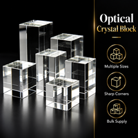 Cube en cristal K9 transparent de haute pureté HBL, bloc de verre solide vierge, gravure 3D personnalisée à l'intérieur, cadeau photo, décoration de table