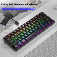 Clavier mécanique T60, blocage des couleurs, personnalisé, pour jeux, ordinateur portable, bureau, 62 touches, mini clavier 60%