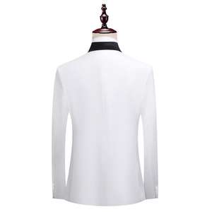 Costume de couleur assortie de style britannique pour la performance de l'animateur, robe de <span class=keywords><strong>mariage</strong></span>, costume tendance pour <span class=keywords><strong>homme</strong></span>, coupe ajustée, photographie en studio, col bateau - Product Image 2