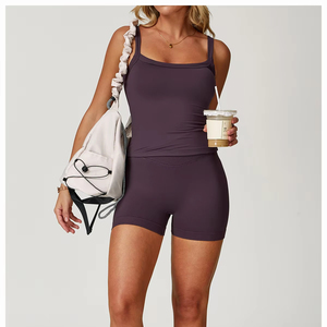 G Top Brushed Vest Fitness Wear Bra <strong>High</strong> Impact Supportive Sports <strong>Underwear</strong> Camisole Back Yoga Tank Top - Product Image 4
