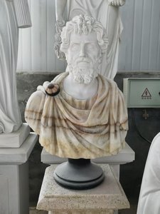 Busto de David Tallado a Mano en Mármol Natural, Escultura Clásica Griega Romana de Cabeza Masculina, Decoración para el Hogar, Superventas - Product Image 5