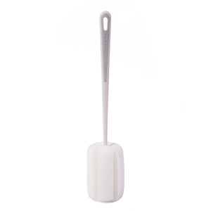 Cup <b>Brush</b> Long Handle With Sponge Head For Cleaning <b>Bottles</b> And Glasses White Blue Green Pink ABS Material - Product Image 5