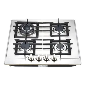 Direct Manufacturer Fast Delivery Suitable For Natural Gas Or LPG Cooking S.S Top Gas Stove Four Burner Gas Hob