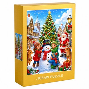 Puzzle en papier sur le thème <span class=keywords><strong>de</strong></span> Noël, Père Noël, bonhomme <span class=keywords><strong>de</strong></span> neige, décoration <span class=keywords><strong>de</strong></span> Noël, puzzle OEM ODM personnalisé, puzzle familial <span class=keywords><strong>pour</strong></span> adultes - Product Image 2