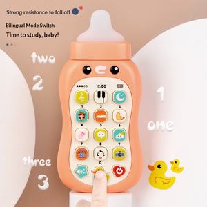 Téléphone portable éducatif en plastique MingXiang pour enfants, biberon à mâcher, jouet musical bilingue <span class=keywords><strong>anglais</strong></span> pour l'apprentissage précoce - Product Image 2