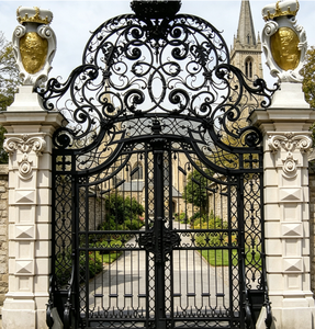 Puerta de Hierro de Estilo Europeo Qifan con Diseño Ornamental para Uso Exterior, Tipo Batiente, Superficie con Recubrimiento en Polvo, Construcción Duradera - Product Image 2