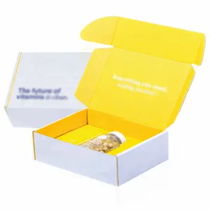 Paquete personalizado Caja de cartón Embalaje Cartón Botella de vidrio Tarro de vidrio Embalaje Caja de correo con divisores