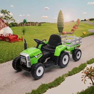 Bambini elettrico <span class=keywords><strong>Baby</strong></span> Ride su auto giocattoli auto con rimorchio per bambini - Product Image 1