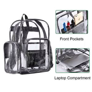 OEM Custom Heavy Duty <b>Clear</b> <b>Backpack</b> Stadium Approved PVC for School Work Sport Travel - Product Image 5
