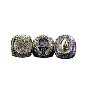 LSU Championship Ring Set <strong>3</strong> Ring Classic Nostalgic <strong>Memorial</strong> From Louisiana College League Popular in Europe America Made Alloy - Product Image 1