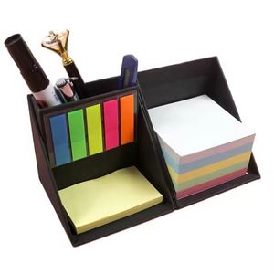 Bloc-notes adhésifs de bureau personnalisés professionnels, type combiné, écologiques, boîte de bloc-notes en cube, porte-stylo, logo personnalisé, couleur personnalisée, cadeau - Product Image 1