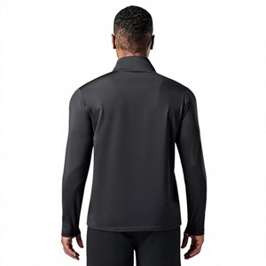 Men's 1/4 Zip Training <b>Top</b> <b>Golf</b> Quarter Zip Pullover Mock Neck Moisture Wicking <b>Long</b> <b>Sleeve</b> with Thumbholes Factory Supplier - Product Image 6