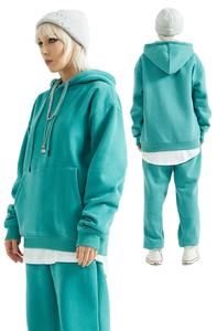 Customized Men's Pullover Hoodie Tracksuits <b>Oversized</b> Drop Shoulder 100% Cotton Fleece Casual With <b>Jogger</b> Set Men's Tracksuits - Product Image 5