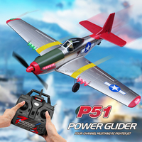 Avion de chasse RC P51 Mustang 2.4G 4CH 3D6G en mousse EPP avec gyroscope