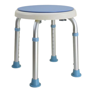<b>Adjustable</b> Aluminum Alloy Shower <b>Stool</b> With Non Slip Feet For Elderly And Disabled Bathroom Use Light Blue 36 53cm <b>Height</b> - Product Image 5