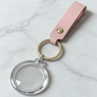 Kit de fabrication de porte-clés en cuir PU pour photomaton, porte-clés vierges en acrylique avec sangle pour événements de mariage DIY