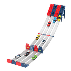 Jeu de course de voitures sur circuit en plastique pour enfants, kits de circuit à assembler soi-même, jeu de stratégie de catapulte, jouets interactifs et sociaux amusants 1:16 - Product Image 1