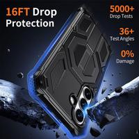 Samsung Galaxy S24/S25/S26 Ultra 5G verborgen metalen houder magnetische schokbestendige telefoonhoes