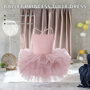 Nouvelle Robe de Princesse de Ballet à Bretelles Spaghetti Style 2025 pour Filles, Costume de Danse et de Spectacle, Jupe en Tulle, Danse Chinoise et Ballet - Product Image 2