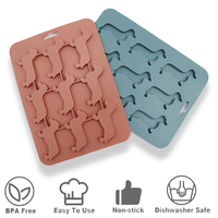 Moule à glaçons en silicone en forme d'animal, 9 cavités, qualité alimentaire, moules à glaçons en silicone en forme de chien
