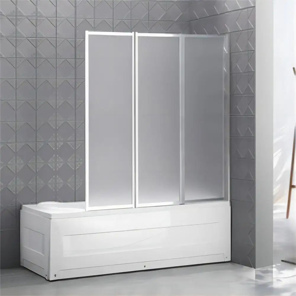 बाथरूम के लिए सरल डिजाइन आधुनिक स्नान वाटरप्रूफ फ्रॉस्टेड ग्लास स्क्रीन