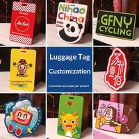 Porte-étiquette de bagage souple en PVC personnalisé et porte-billet d'embarquement avec logo et porte-carte photo personnalisés pour les voyages en bus