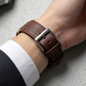 <span class=keywords><strong>Correa</strong></span> de <span class=keywords><strong>reloj</strong></span> de cuero Horween con extremo curvado, <span class=keywords><strong>correa</strong></span> de <span class=keywords><strong>reloj</strong></span> de cuero de 16, 18, 19, 20, 21, 22, 24 mm para Samsung Galaxy Watch 8 - Product Image 6