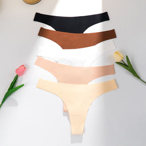 Lingerie féminine sexy, <span class=keywords><strong>simple</strong></span>, douce pour la peau, string découpé au laser, sans couture - Product Image 1