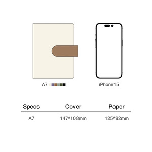 Libreta de Cuero Suave A7, Diseño Elegante con Anillas M5, Mini Libreta de Bolsillo para <span class=keywords><strong>Viajes</strong></span>, Negocios, Regalo - Product Image 6