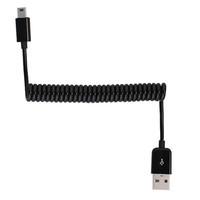 Câble enroulé ZEANDA OEM Micro USB type-c avec gaine en nylon de câblage à ressort en PU pour voiture d'ordinateur de caméra de charge de téléphone portable