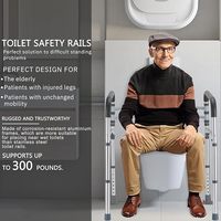 Rails de sécurité pour toilettes Cadre de toilette réglable pour personnes âgées handicapées Handicap pliable Poignées de toilette Produits chinois