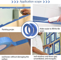 Ruban adhésif décoratif imprimé sur mesure WonderfulTape, rouleau jumbo, ruban de masquage bleu