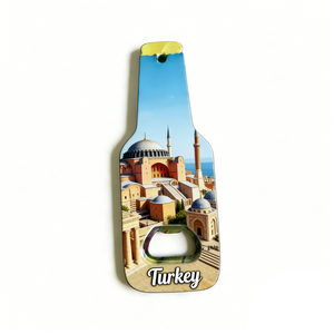 Nouveau design, ouvre-bouteille aimanté pour réfrigérateur, souvenir de ville personnalisé, Valladolid, Valence, Turquie, Sicile - Product Image 1