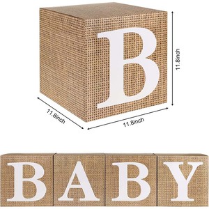 Cajas de Decoración para Baby Shower, 3 Piezas, Cajas de Globos de Estilo Rústico Bohemio con Letras Blancas ONE, Accesorio para Fotos de Primer Cumpleaños - Product Image 5