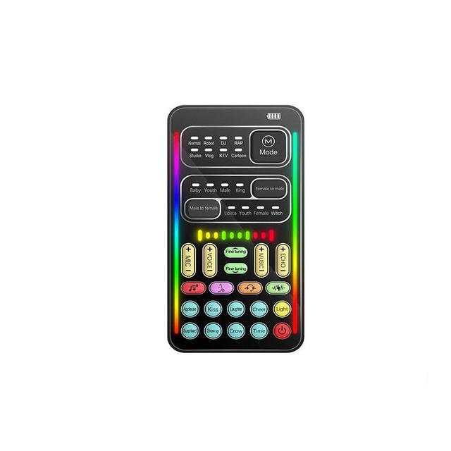 Sound Changer I9 Voice Changer Set Multifunction Portable Recording Mini Sound Card for Game Anchor Recording Computer