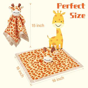 Mantas de Seguridad Suaves con Diseño de Jirafa para Bebés, Juguete de Peluche, Manta de Animales de Peluche, Unisex - Product Image 3