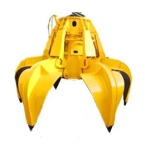 Crane Sắt Phế Liệu Gripper Thủy Lực Điện Grab Bucket Orange Peel Vật Lộn Cho Rác Thải Phế Liệu