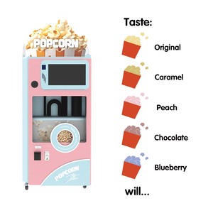 Máquina Expendedora de <span class=keywords><strong>palomitas</strong></span> de maíz completamente automática que hace 6 sabores con dispositivo de pago múltiple - Product Image 1
