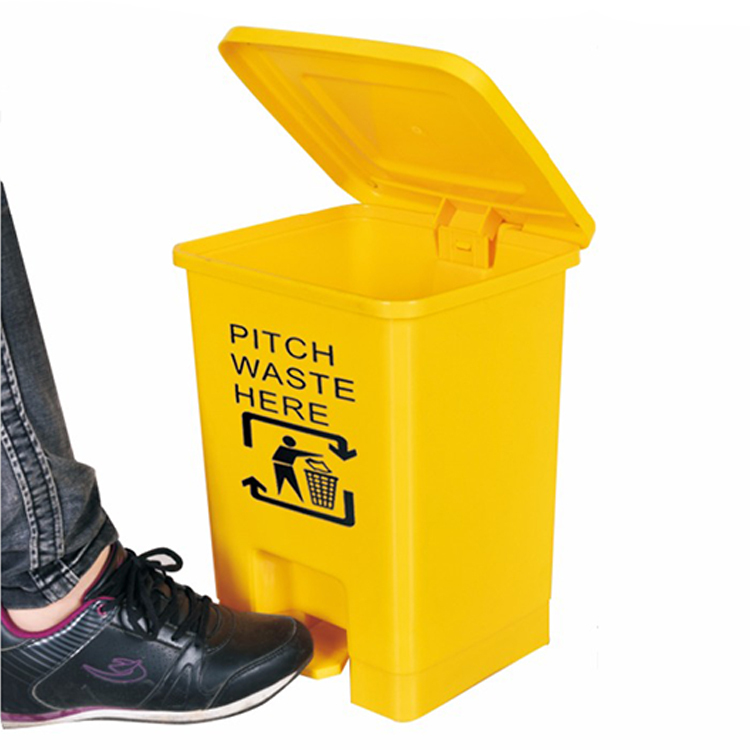 2020 nueva venta caliente de alta calidad de reciclaje de plástico de basura pedal de pie sanitaria bin