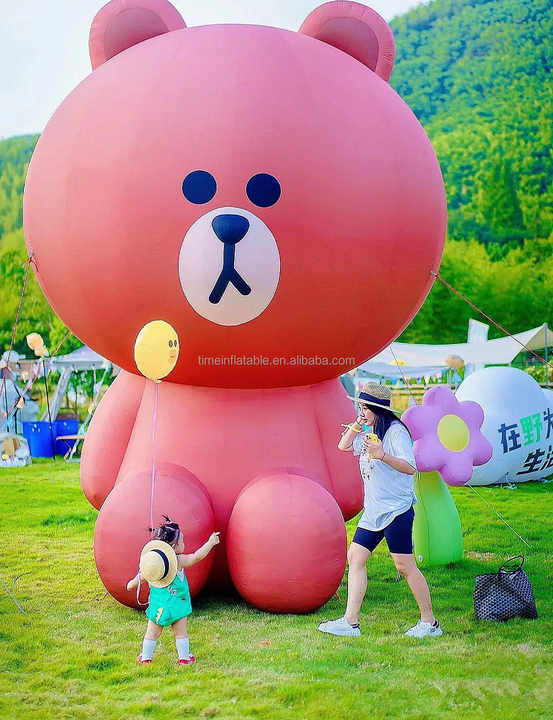 Custom Outdoor PVC Gummy Bear Inflatable Giant Bear Pink Inflatable for ...