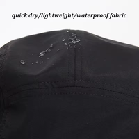 Casquette de sport en nylon à cinq panneaux, imperméable, avec logo personnalisé, pour la course à pied, type snapback, casquette de baseball, casquettes et chapeaux à 5 panneaux