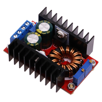 Convertisseur DC-DC CC CV Boost 9-35V vers 1-35V 80W Rouge à Montage en Surface, Module Adaptateur Abaisseur/Élévateur, Régulateur de Tension Réglable