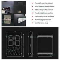 Panneau de signalisation routière à radar de vitesse personnalisable en aluminium, étanche IP54, alimenté par énergie solaire, avec LED, pour la sécurité routière