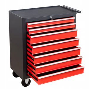 Chariot à outils en acier à 7 tiroirs, <span class=keywords><strong>armoire</strong></span> à outils robuste verrouillable avec roues pour atelier de mécanique et stockage industriel - Product Image 2