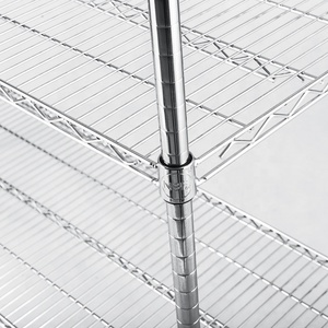 Scaffale in <span class=keywords><strong>Metallo</strong></span> a 4 Ripiani Resistente Regolabile Certificato NSF per Uso Domestico - Product Image 4