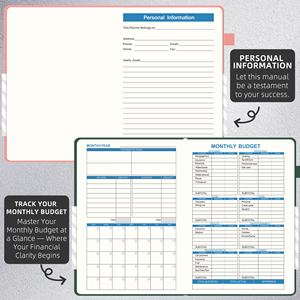 <strong>Budget</strong> Planner, Monthly <strong>Budget</strong> Book with Expense <strong>Tracker</strong>, Undated Bill Organizer &amp; Finance Planner to Manage Your Finances - Product Image 4