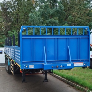 Remorque de transport de marchandises à 3 essieux de 50 tonnes, fournie directement par l'usine, semi-remorque à caisse fermée avec parois latérales hautes - Product Image 4