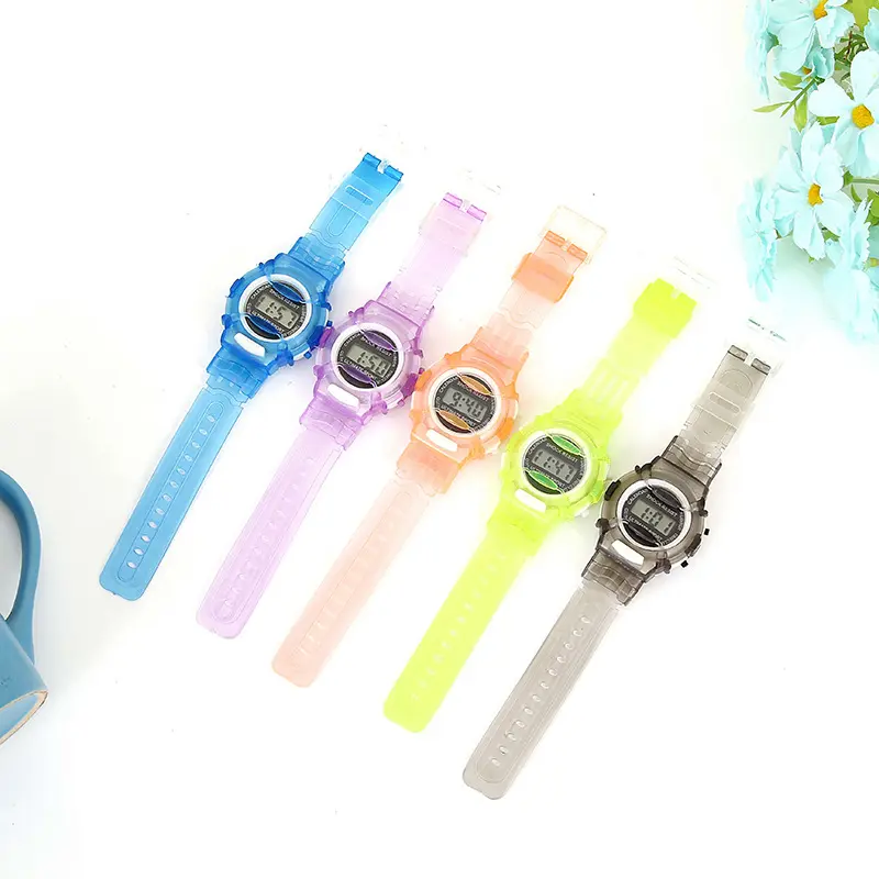 kids watch children quartz watches wristwatch jelly for girl a boy clocks sport baby student Transparent plastic