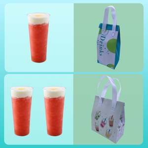 Reusable Customized Non-woven Insulated Lunch Cooler Take-out Tote <b>Bags</b> With logo for Food Drink Takeaway Delivery Thermal <b>Bag</b> - Product Image 5